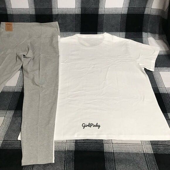 victoria secret PINK leggings OUTFIT WITH CAMPUS BLING TEE SIZE EXTRA LARGE - Picture 6 of 10